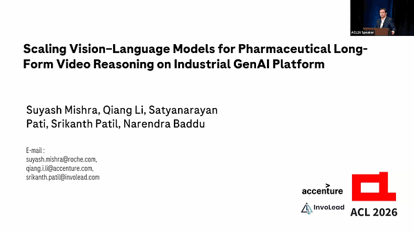 Scaling Vision–Language Models for Pharmaceutical Long-Form Video Reasoning on Industrial GenAI Platform