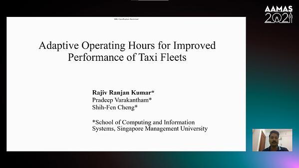 Adaptive Operating Hours for Improved Performance of Taxi Fleets