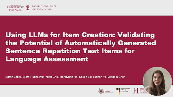 Using LLMs for item creation: Validating the potential of automatically generated sentence repetition test items for language assessment