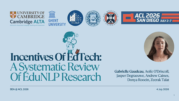 Incentives Of EdTech: A Systematic Review Of EduNLP Research
