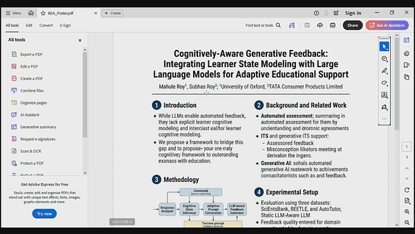 Cognitively-Aware Generative Feedback: Integrating Learner State Modeling with Large Language Models for Adaptive Educational Support