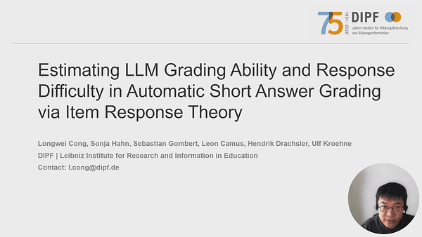 Estimating LLM Grading Ability and Response Difficulty in Automatic Short Answer Grading via Item Response Theory