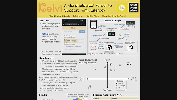 Kelvi: A "Pedagogical" Morphological Parser to Support Tamil Literacy