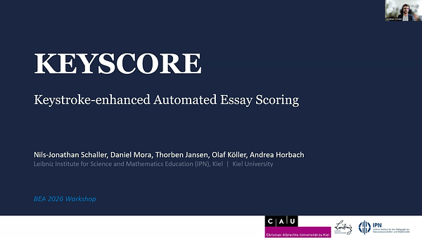 KEYSCORE — Keystroke-enhanced Automated Essay Scoring