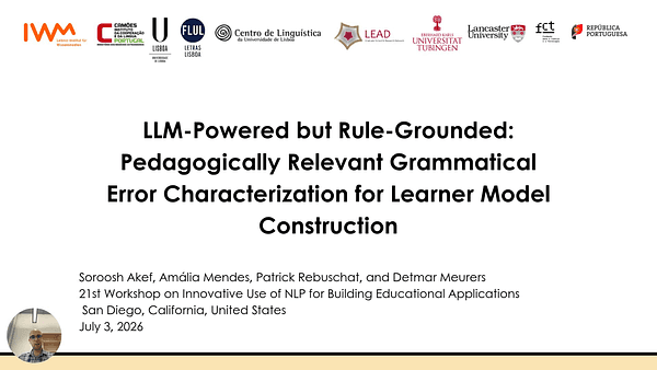 LLM-Powered but Rule-Grounded: Pedagogically Relevant Grammatical Error Characterization for Learner Model Construction
