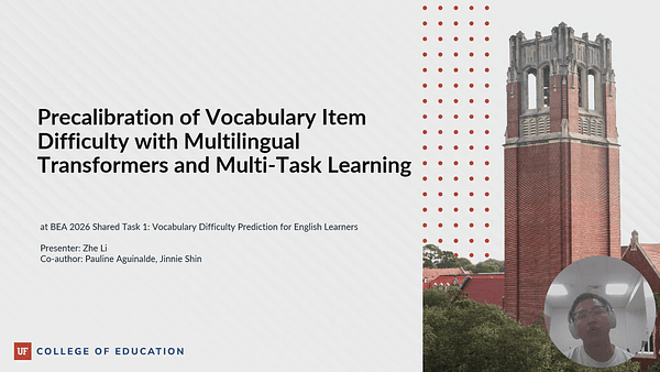 Precalibration of Vocabulary Item Difficulty with Multilingual Transformers and Multi-Task Learning