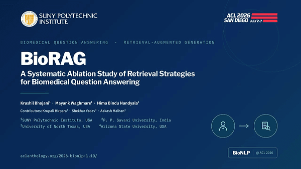 BioRAG: A Systematic Ablation Study of Retrieval Strategies for Biomedical Question Answering