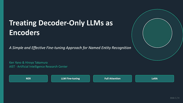 Treating Decoder-Only LLMs as Encoders: A Simple and Effective Fine-tuning Approach for Named Entity Recognition