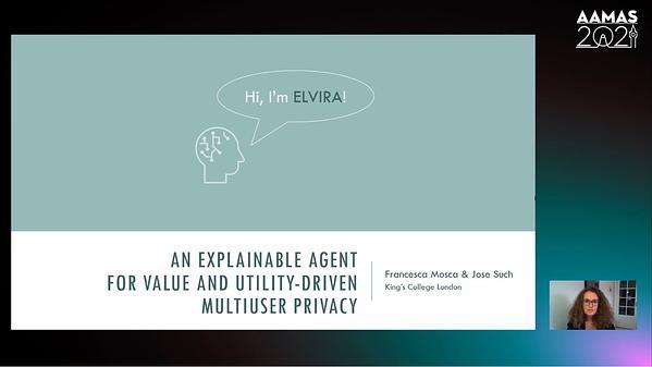 ELVIRA: An Explainable Agent for Value and Utility-Driven Multiuser Privacy