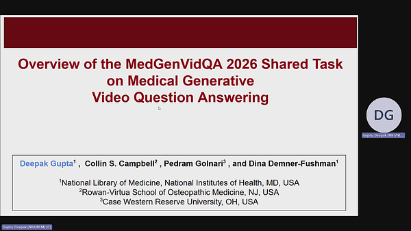 Overview of the MedGenVidQA 2026 Shared Task on Medical Generative Video Question Answering