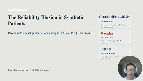 The Reliability Illusion in Synthetic Patients: Psychometric Misalignment of Open-weight LLMs on PHQ-9 and GAD-7