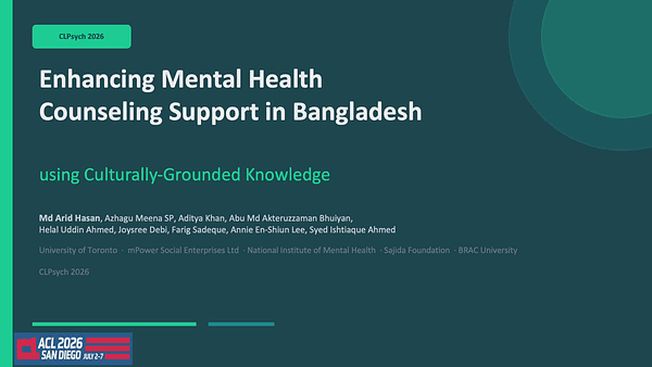 Enhancing Mental Health Counseling Support in Bangladesh using Culturally-grounded Knowledge