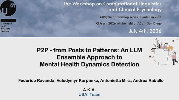 P2P - from Posts to Patterns: An LLM Ensemble Approach to Mental Health Dynamics Detection