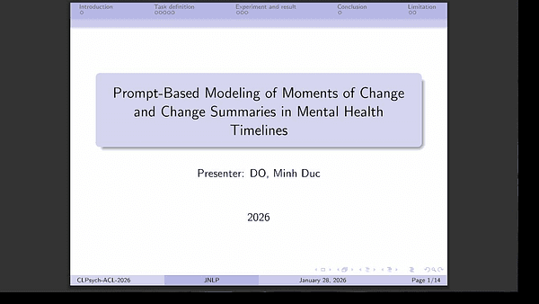 Prompt-Based Modeling of Moments of Change and Change Summaries in Mental Health Timelines