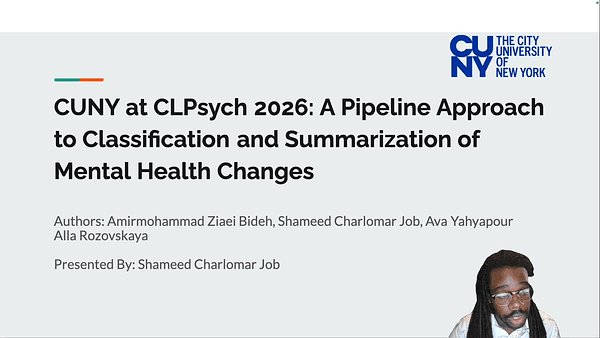 CUNY at CLPsych 2026: A Pipeline Approach to Classification and Summarization of Mental Health Changes