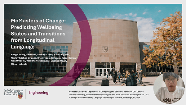 McMasters of Change: Predicting Wellbeing States and Transitions from Longitudinal Language