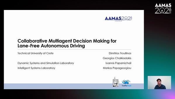Collaborative Multiagent Decision Making for Lane-Free Autonomous Driving