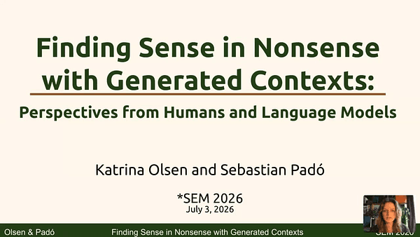 Finding Sense in Nonsense with Generated Contexts: Perspectives from Humans and Language Models