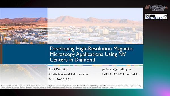 Developing High-Resolution Magnetic Microscopy Applications Using NV Centers in Diamond INVITED