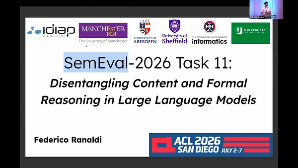 SemEval-2026 Task 11: Disentangling Content and Formal Reasoning in Large Language Models
