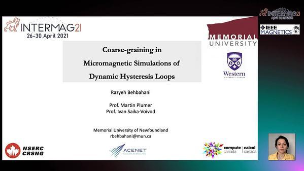 Coarse-graining in micromagnetic simulations of dynamic hysteresis loops