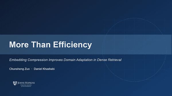 More Than Efficiency: Embedding Compression Improves Domain Adaptation in Dense Retrieval
