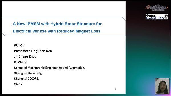  A New IPMSM with Hybrid Rotor Structure for Electrical Vehicle with Reduced Magnet Loss