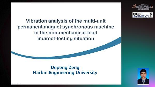  Vibration analysis of the multi-unit permanent magnet synchronous machine in the non-mechanical-load indirect-testing situation