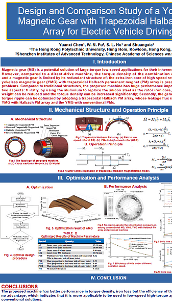  Design and Comparison Study of a Yokeless Magnetic Gear with Trapezoidal Halbach PM Array for Electric Vehicle Driving