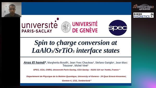  Spin to charge conversion at LaAlO3/SrTiO3 interface states