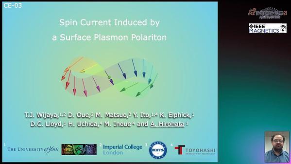  Spin Current Induced by a Surface Plasmon Polariton