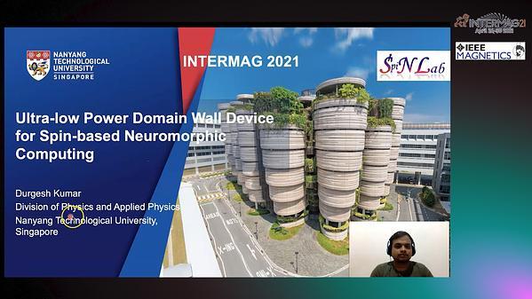  Ultra-low Power Domain Wall Device for Spin-based Neuromorphic Computing