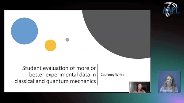 Student evaluation of more or better experimental data in classical and quantum mechanics