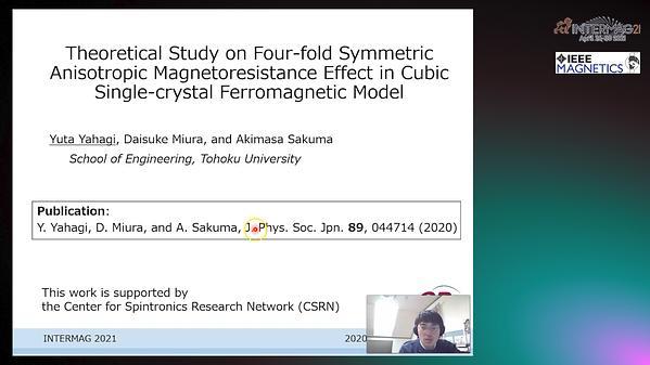  Theoretical Study on Four-fold Symmetric Anisotropic Magnetoresistance Effect in Cubic Single-crystal Ferromagnetic Model