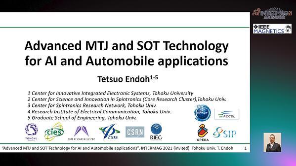  Advanced MTJ and SOT Technology for AI and Automobile applications INVITED