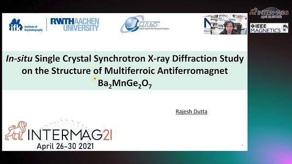  In-situ single crystal synchrotron X-ray diffraction study on the structure of multiferroic antiferromagnet Ba2MnGe2O7 from low- to high-temperature