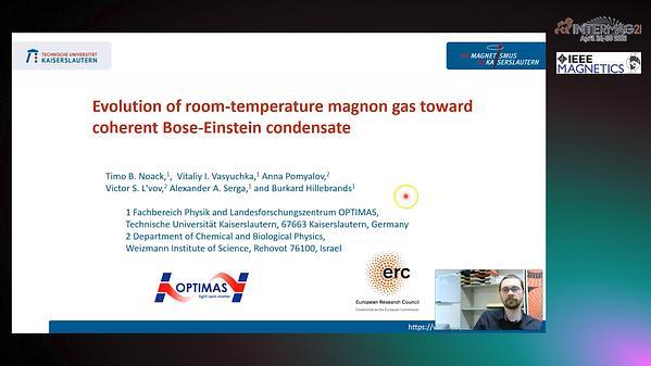  Evolution of room-temperature magnon gas toward coherent Bose-Einstein condensate