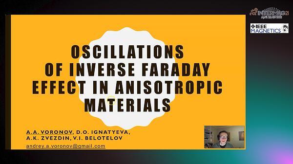  Oscillating Behavior of Inverse Faraday Effect in YFeO3