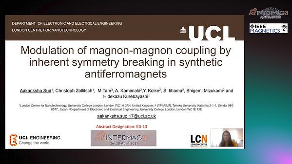  Modulation of magnon-magnon coupling by inherent symmetry breaking in synthetic antiferromagnets