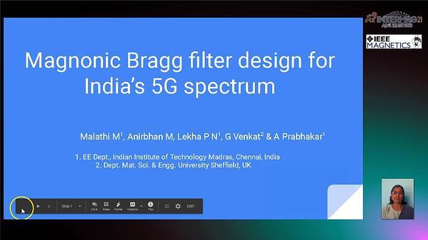  Magnonic Bragg Filter Design for India's 5G Spectrum