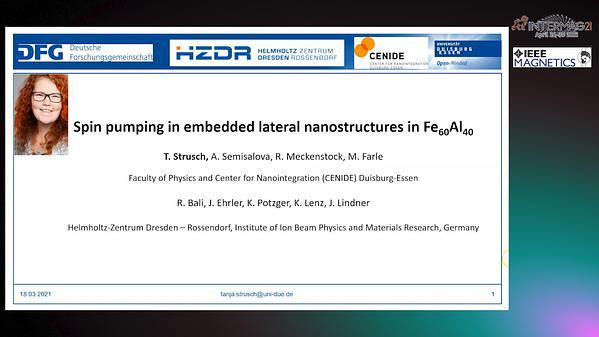  Spin pumping in embedded lateral nanostructures in Fe60Al40