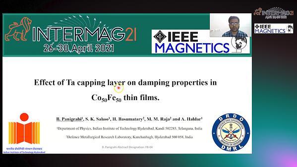  Effect of Ta capping layer on damping properties in Co50Fe50 thin films.