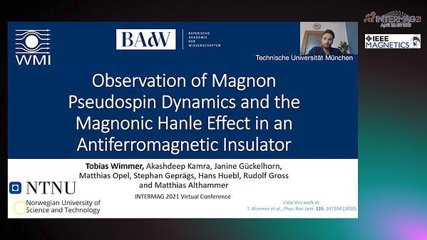  Observation of Antiferromagnetic Magnon Pseudospin Dynamics and the Magnon Hanle effect
