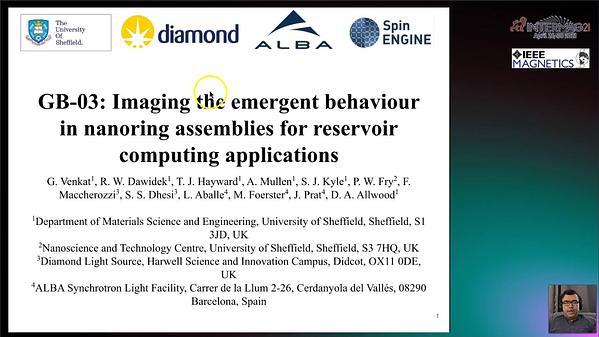  Imaging the emergent behaviour in nanoring assemblies for reservoir computing applications