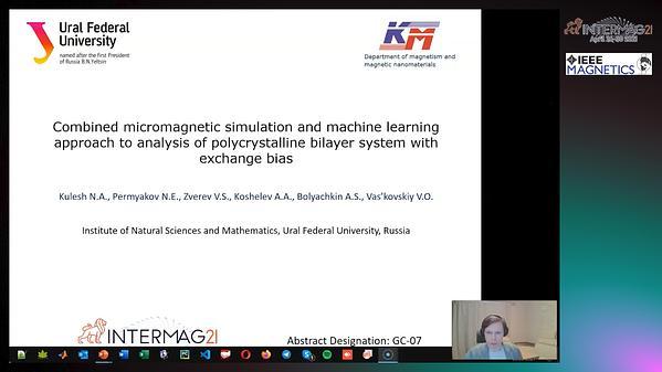  Combined micromagnetic simulation and machine learning approach to analysis of polycrystalline bilayer system with exchange bias