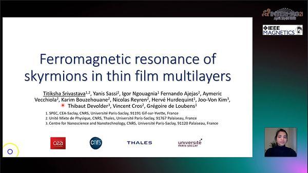  Ferromagnetic resonance of skyrmions in thin film multilayers