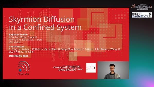  Skyrmion diffusion in a confined system