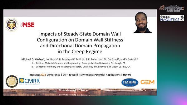  Impacts of Steady-State Domain Wall Configuration on Domain Wall Stiffness and Directional Domain Propagation in the Creep Regime