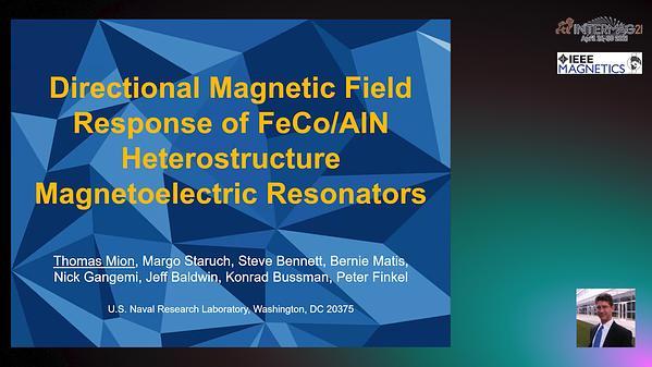  Directional Magnetic Field Response of FeCo/AlN Heterostructure Magnetoelectric Resonators