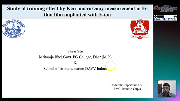  Observation of training effect in Fe thin film implanted with F+ ions